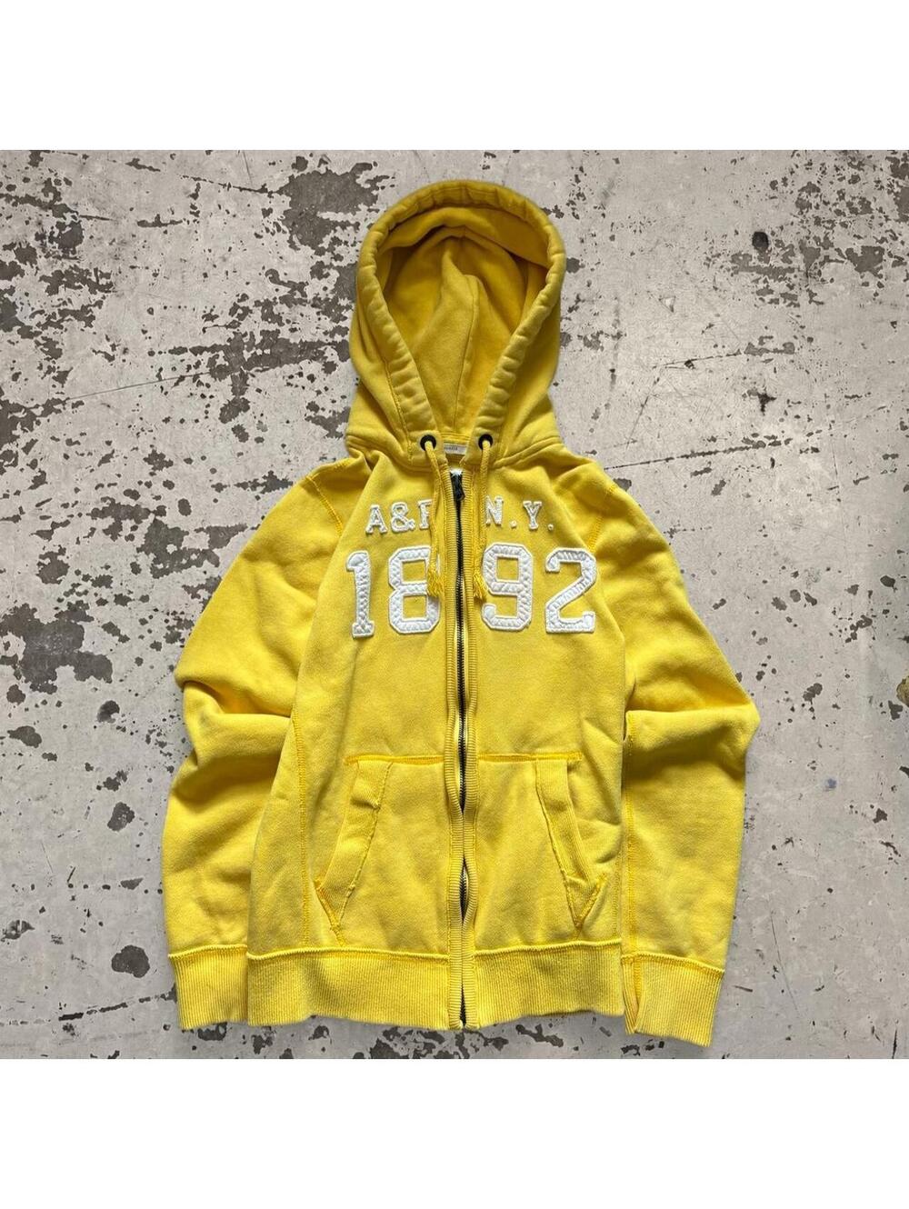 Mens Vintage Abercrombie and Fitch muscle zip up hoodie Size M